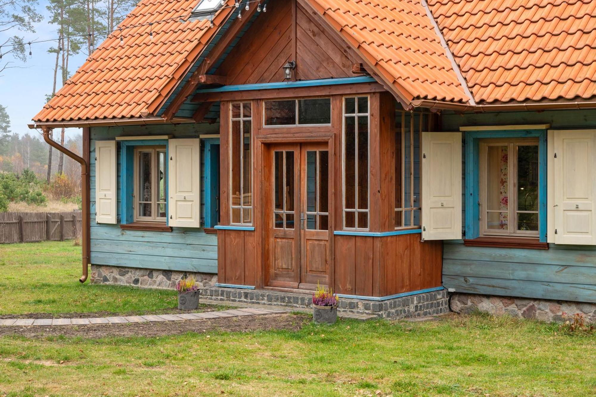 Lesny Dworek Sominy - Dom Z Sauna I Kominkiem Exterior foto